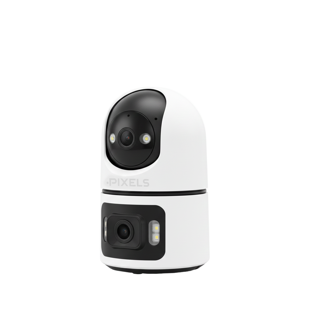 กล้องวงจรปิดไร้สาย PIXELS CCTV PX-DV02 กล้อง 2 เลนส์ในตัวเดียว 2+2 MP